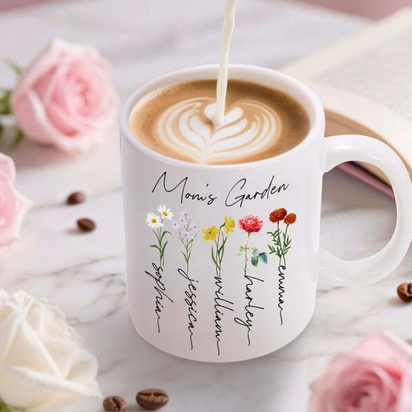 Personalized Mama Coffee Mug Custom Photo Birth Flower Mug, Gift for Mom Birthday Mother's Day Christmas Gift Personalized Mama Coffee Mug Custom Photo Birth Flower Mug, Gift for Mom Birthday Mother's Day Christmas Gift