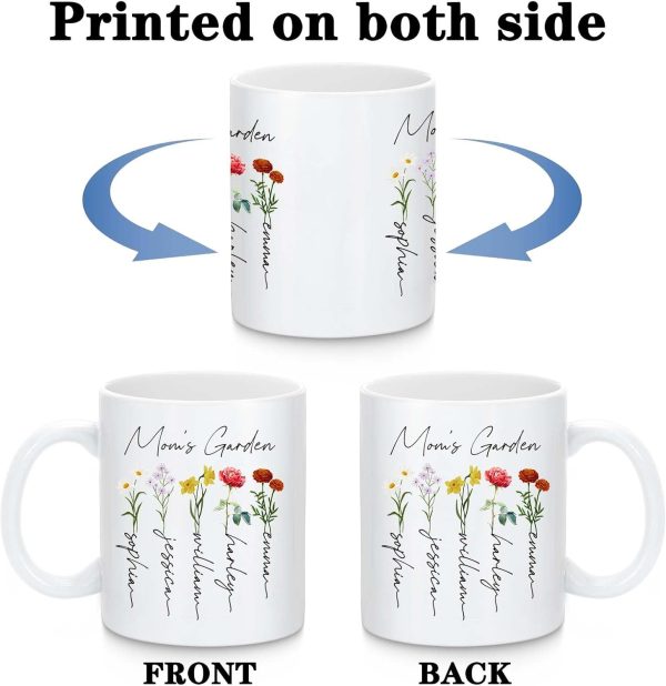 Personalized Mama Coffee Mug Custom Photo Birth Flower Mug, Gift for Mom Birthday Mother's Day Christmas Gift Personalized Mama Coffee Mug Custom Photo Birth Flower Mug, Gift for Mom Birthday Mother's Day Christmas Gift