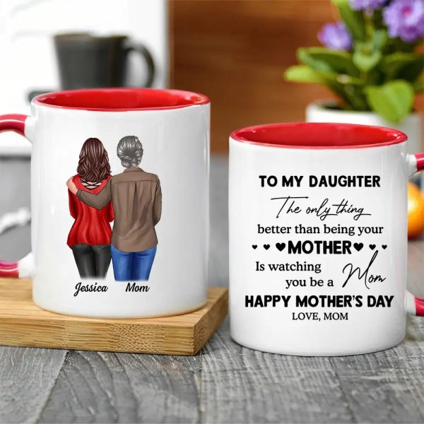 Personalized Mother's Day Mug for Daughter - Custom Gift From Mom Personalized Mother's Day Mug for Daughter - Custom Gift From Mom
