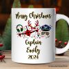 Personalized Mug Airplane Pilot Buffalo Plaid Christmas, Flight Aircraft Crew Gift Holiday Decoration Personalized Mug Airplane Pilot Buffalo Plaid Christmas, Flight Aircraft Crew Gift Holiday Decoration