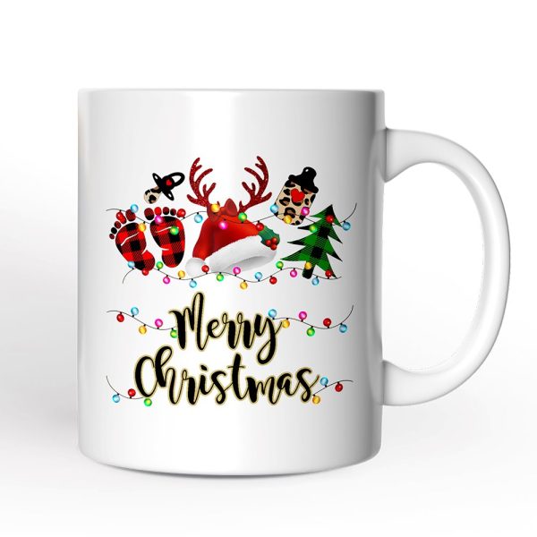 Personalized Mug Baby Christmas Buffalo Plaid Gift Personalized Mug Baby Christmas Buffalo Plaid Gift