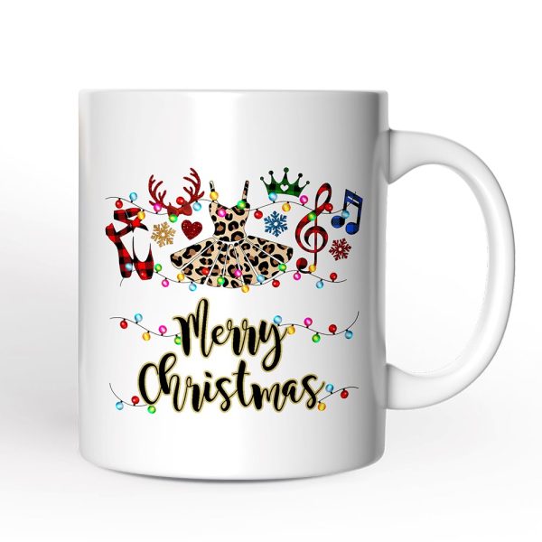 Personalized Mug Ballet Buffalo Plaid Christmas, Dance Teacher Gift Personalized Mug Ballet Buffalo Plaid Christmas, Dance Teacher Gift