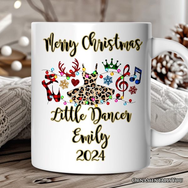 Personalized Mug Ballet Buffalo Plaid Christmas, Dance Teacher Gift Personalized Mug Ballet Buffalo Plaid Christmas, Dance Teacher Gift