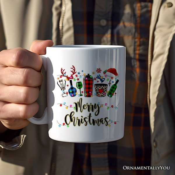 Personalized Mug Bartender Buffalo Plaid Christmas Gift Personalized Mug Bartender Buffalo Plaid Christmas Gift