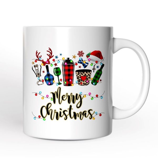 Personalized Mug Bartender Buffalo Plaid Christmas Gift Personalized Mug Bartender Buffalo Plaid Christmas Gift