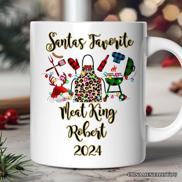 Personalized Mug BBQ Buffalo Plaid Christmas, Barbecue Gift Personalized Mug BBQ Buffalo Plaid Christmas, Barbecue Gift