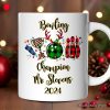 Personalized Mug Bowling Buffalo Plaid Christmas, Ball Pins and Trophy Personalized Mug Bowling Buffalo Plaid Christmas, Ball Pins and Trophy