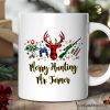 Personalized Mug Buffalo Plaid Hunting Theme Christmas, Hunter Gift, Red and Green Deer and Gun Personalized Mug Buffalo Plaid Hunting Theme Christmas, Hunter Gift, Red and Green Deer and Gun