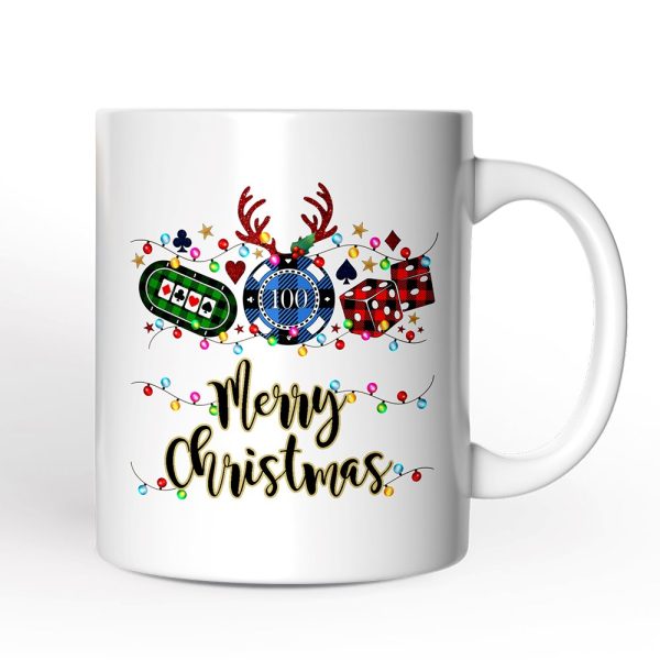 Personalized Mug Casino Buffalo Plaid Christmas, Poker and Dice, Player and Staff Gift Personalized Mug Casino Buffalo Plaid Christmas, Poker and Dice, Player and Staff Gift