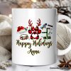 Personalized Mug Cat Buffalo Plaid Christmas, Cat Mom Gift Personalized Mug Cat Buffalo Plaid Christmas, Cat Mom Gift