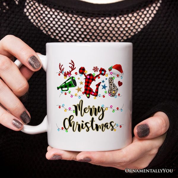 Personalized Mug Cheer Buffalo Plaid Christmas, Cheer Team or Coach Gift Personalized Mug Cheer Buffalo Plaid Christmas, Cheer Team or Coach Gift