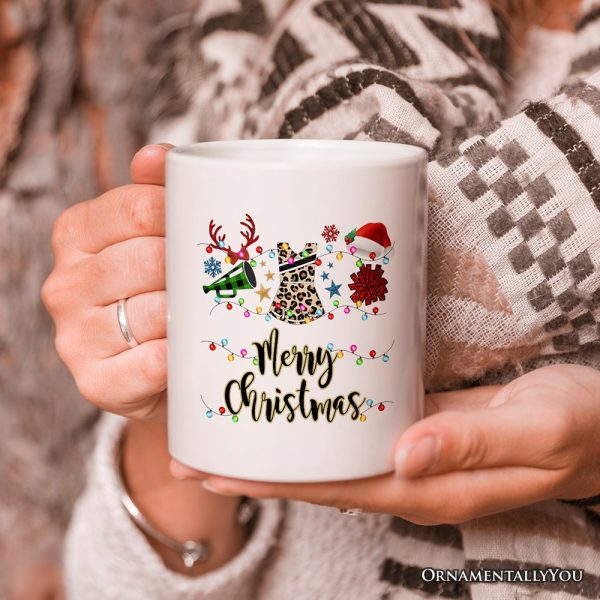 Personalized Mug Cheerleader Buffalo Plaid Christmas, Cheer Mom Gift Personalized Mug Cheerleader Buffalo Plaid Christmas, Cheer Mom Gift