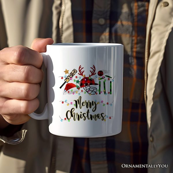 Personalized Mug Cricket Buffalo Plaid Christmas, Team and Coaches Gift Personalized Mug Cricket Buffalo Plaid Christmas, Team and Coaches Gift