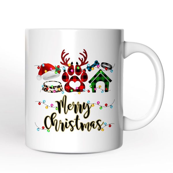 Personalized Mug Dog Buffalo Plaid Christmas, Dog Mom Gift Personalized Mug Dog Buffalo Plaid Christmas, Dog Mom Gift