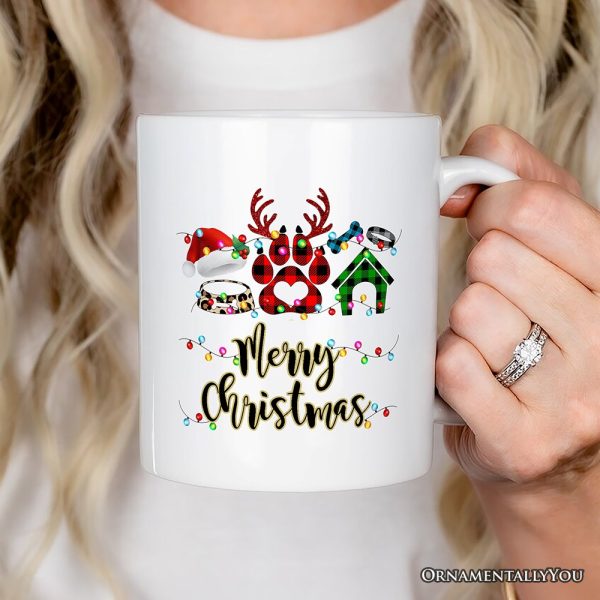 Personalized Mug Dog Buffalo Plaid Christmas, Dog Mom Gift Personalized Mug Dog Buffalo Plaid Christmas, Dog Mom Gift