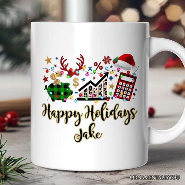 Personalized Mug Finance Professional Buffalo Plaid Christmas, Custom Accountant and Financial Advisor Gift Personalized Mug Finance Professional Buffalo Plaid Christmas, Custom Accountant and Financial Advisor Gift