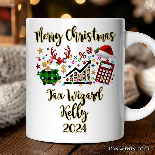 Personalized Mug Finance Professional Buffalo Plaid Christmas, Custom Accountant and Financial Advisor Gift Personalized Mug Finance Professional Buffalo Plaid Christmas, Custom Accountant and Financial Advisor Gift