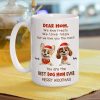 Personalized Mug for Pet Parent - Christmas Cartoon Pups, Custom Quote, Cozy Holiday Cheer, a unique gift for Dog Mom or Dad Personalized Mug for Pet Parent - Christmas Cartoon Pups, Custom Quote, Cozy Holiday Cheer, a unique gift for Dog Mom or Dad