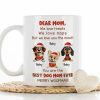 Personalized Mug for Pet Parent - Christmas Cartoon Pups, Custom Quote, Cozy Holiday Cheer, a unique gift for Dog Mom or Dad Personalized Mug for Pet Parent - Christmas Cartoon Pups, Custom Quote, Cozy Holiday Cheer, a unique gift for Dog Mom or Dad