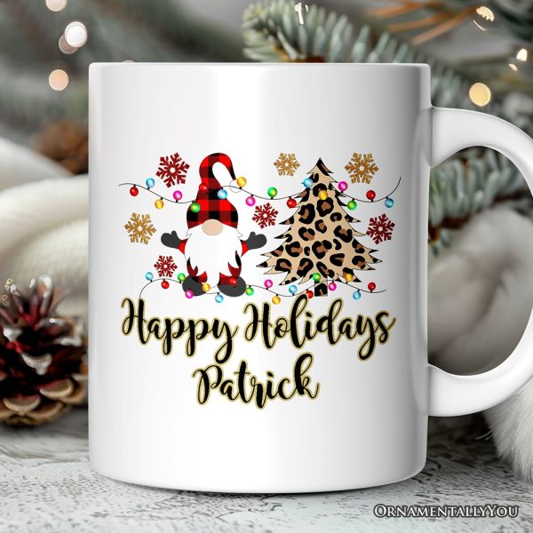 Personalized Mug Gnome Buffalo Plaid Christmas Gift Personalized Mug Gnome Buffalo Plaid Christmas Gift