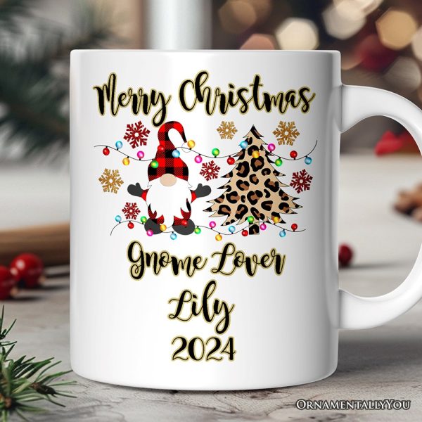 Personalized Mug Gnome Buffalo Plaid Christmas Gift Personalized Mug Gnome Buffalo Plaid Christmas Gift