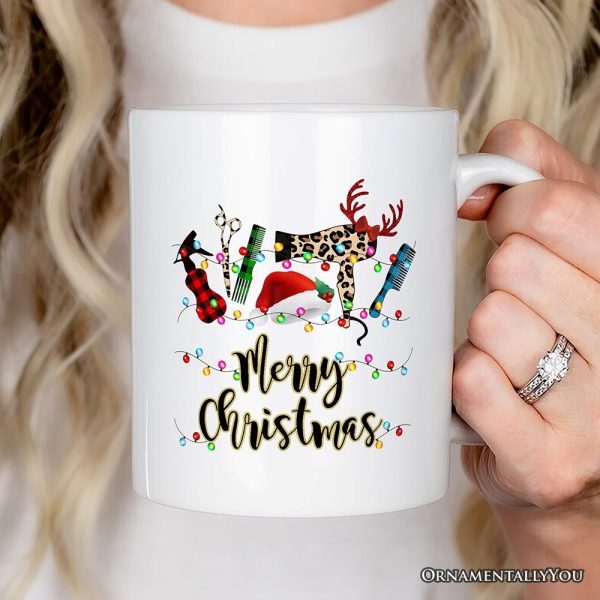 Personalized Mug Hair Stylist Buffalo Plaid Christmas, Hair Hustler Gift Personalized Mug Hair Stylist Buffalo Plaid Christmas, Hair Hustler Gift