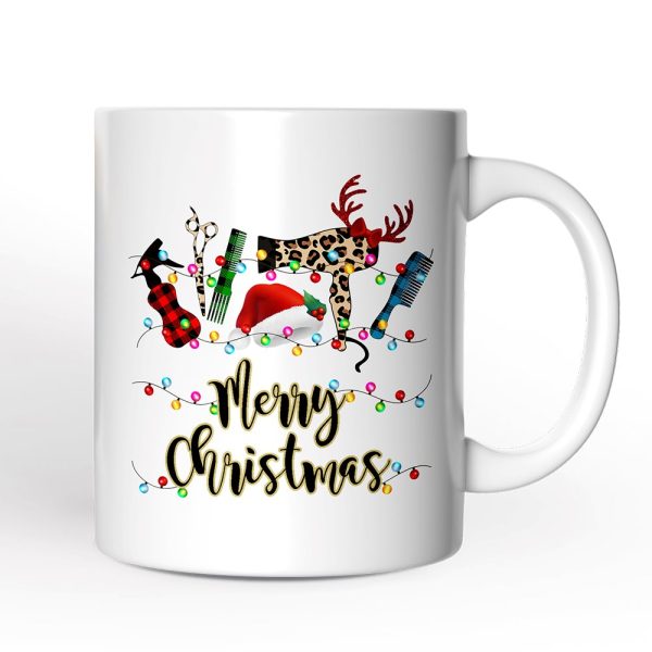 Personalized Mug Hair Stylist Buffalo Plaid Christmas, Hair Hustler Gift Personalized Mug Hair Stylist Buffalo Plaid Christmas, Hair Hustler Gift