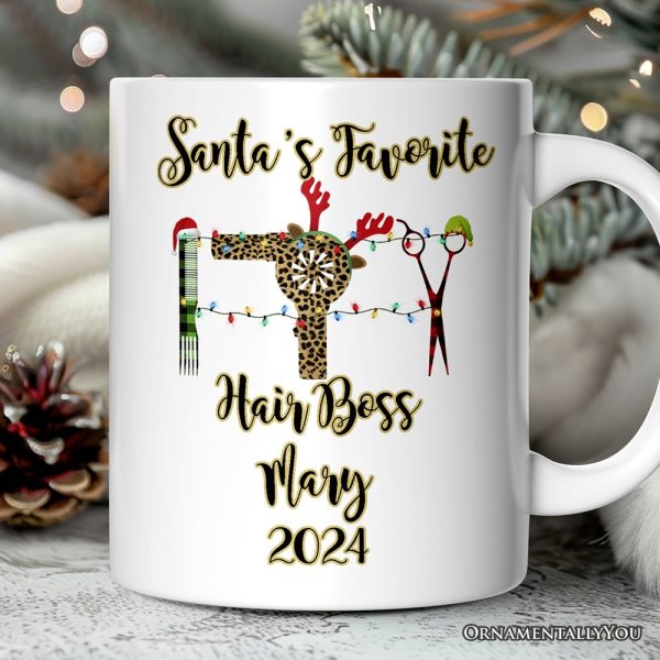 Personalized Mug Hairdresser Buffalo Plaid Christmas Personalized Mug Hairdresser Buffalo Plaid Christmas