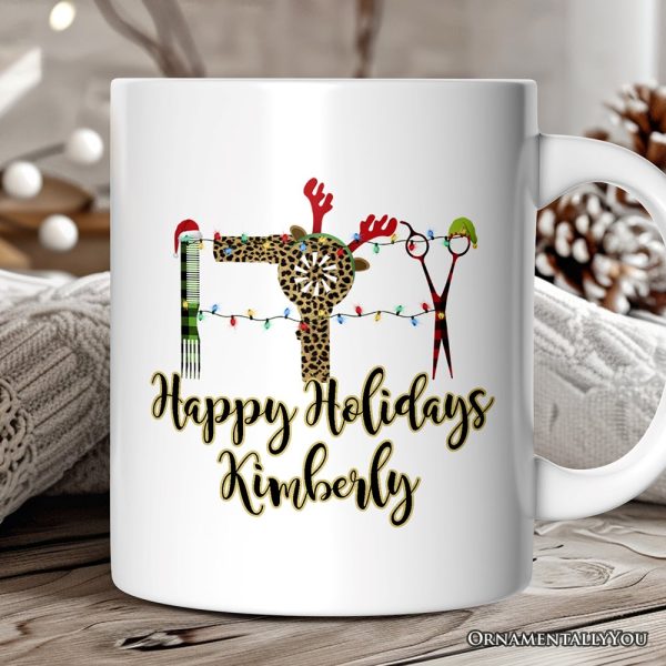 Personalized Mug Hairdresser Buffalo Plaid Christmas Personalized Mug Hairdresser Buffalo Plaid Christmas