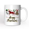Personalized Mug Horse Buffalo Plaid Christmas, Equestrian Gift Personalized Mug Horse Buffalo Plaid Christmas, Equestrian Gift