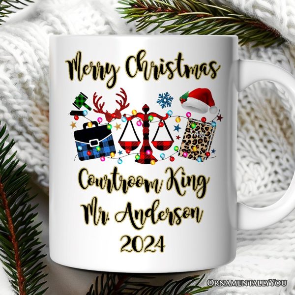 Personalized Mug Law and Legal Theme Buffalo Plaid Christmas, Lawyer and Paralegal Clerk Gift Personalized Mug Law and Legal Theme Buffalo Plaid Christmas, Lawyer and Paralegal Clerk Gift