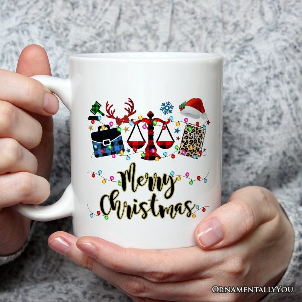 Personalized Mug Law and Legal Theme Buffalo Plaid Christmas, Lawyer and Paralegal Clerk Gift Personalized Mug Law and Legal Theme Buffalo Plaid Christmas, Lawyer and Paralegal Clerk Gift
