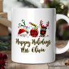 Personalized Mug Merry Christmas Plaid Teacher, School Professional Gift Personalized Mug Merry Christmas Plaid Teacher, School Professional Gift