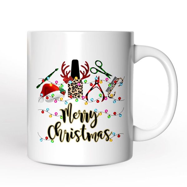 Personalized Mug Nail Tech Buffalo Plaid Christmas, Pedicure Gift Personalized Mug Nail Tech Buffalo Plaid Christmas, Pedicure Gift