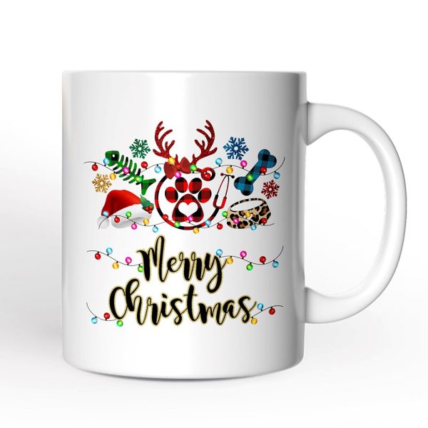 Personalized Mug Pet Themed Buffalo Plaid Veterinarian Christmas, Animal Owner Gift Personalized Mug Pet Themed Buffalo Plaid Veterinarian Christmas, Animal Owner Gift