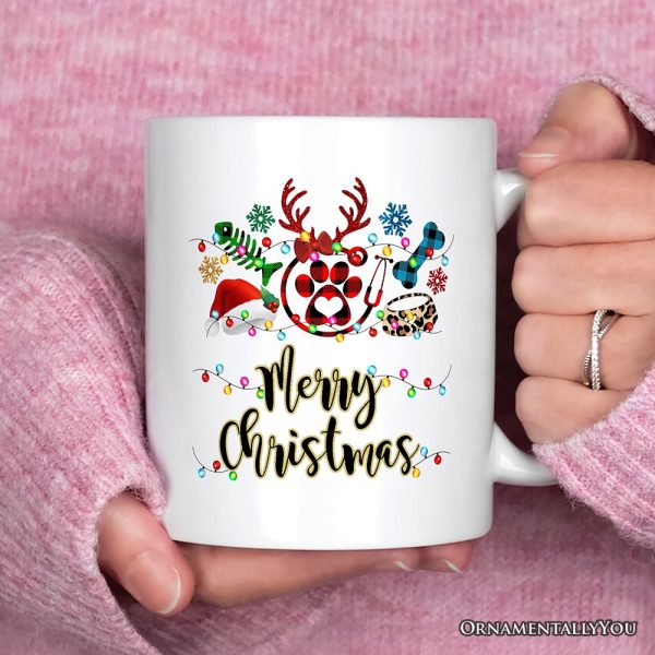 Personalized Mug Pet Themed Buffalo Plaid Veterinarian Christmas, Animal Owner Gift Personalized Mug Pet Themed Buffalo Plaid Veterinarian Christmas, Animal Owner Gift