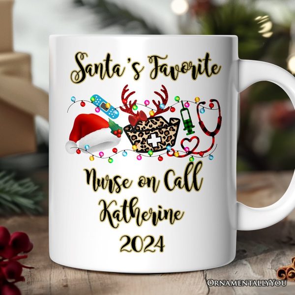 Personalized Mug Plaid Nurse Christmas, Gift for Medical Assistants and Hospital Technicians Personalized Mug Plaid Nurse Christmas, Gift for Medical Assistants and Hospital Technicians
