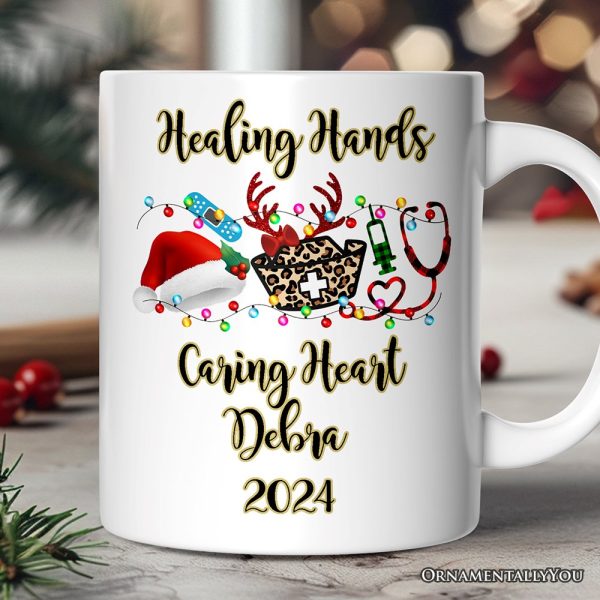 Personalized Mug Plaid Nurse Christmas, Gift for Medical Assistants and Hospital Technicians Personalized Mug Plaid Nurse Christmas, Gift for Medical Assistants and Hospital Technicians