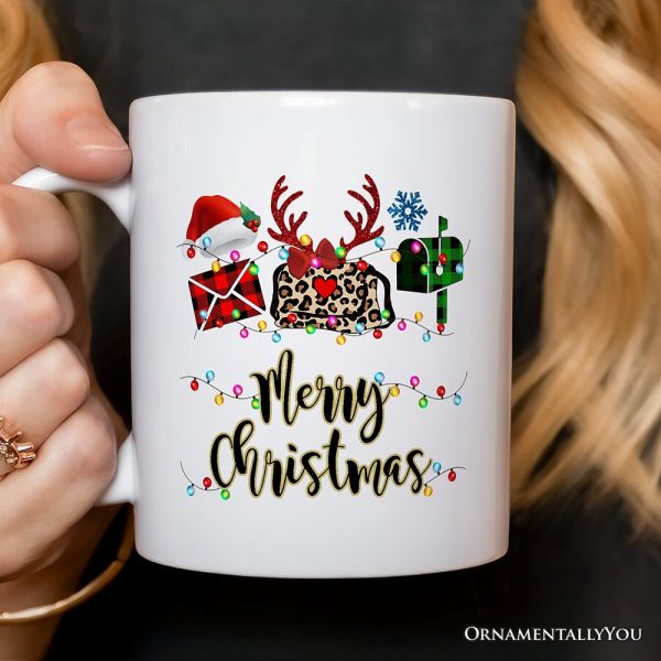 Personalized Mug Postal Worker Buffalo Plaid Christmas Gift Personalized Mug Postal Worker Buffalo Plaid Christmas Gift