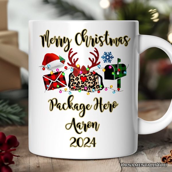 Personalized Mug Postal Worker Buffalo Plaid Christmas Gift Personalized Mug Postal Worker Buffalo Plaid Christmas Gift