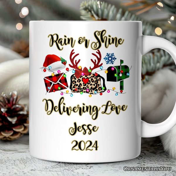 Personalized Mug Postal Worker Buffalo Plaid Christmas Gift Personalized Mug Postal Worker Buffalo Plaid Christmas Gift