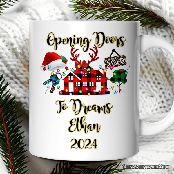 Personalized Mug Realtor Buffalo Plaid Christmas, Gift From Customers Personalized Mug Realtor Buffalo Plaid Christmas, Gift From Customers