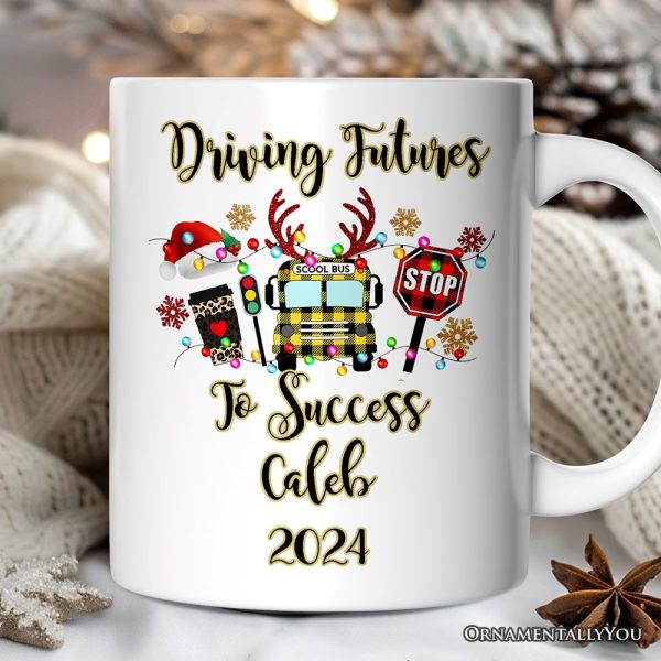 Personalized Mug School Bus Driver Buffalo Plaid Christmas Gift Personalized Mug School Bus Driver Buffalo Plaid Christmas Gift