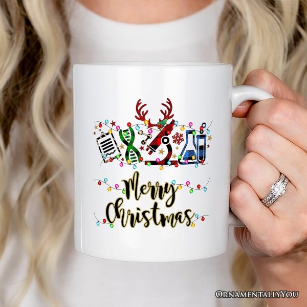 Personalized Mug Science Buffalo Plaid Christmas, Gift for Scientist or Researcher, Lab Tools like Flasks and Microscope Personalized Mug Science Buffalo Plaid Christmas, Gift for Scientist or Researcher, Lab Tools like Flasks and Microscope