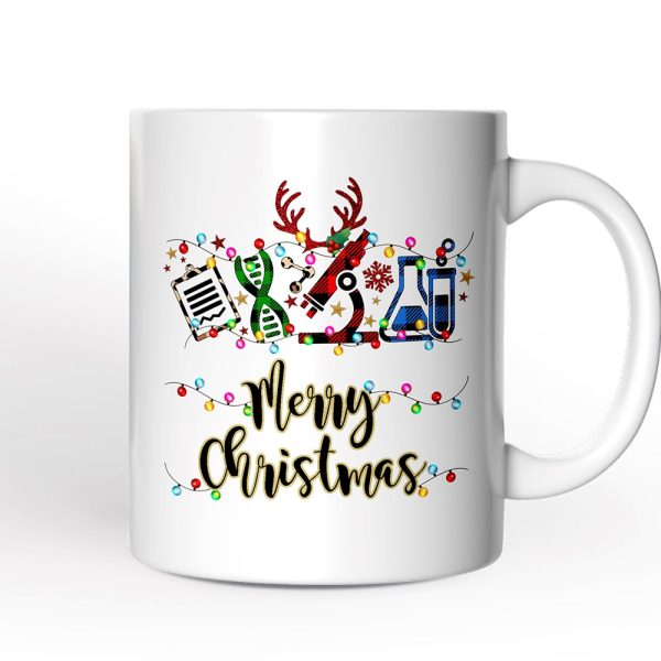 Personalized Mug Science Buffalo Plaid Christmas, Gift for Scientist or Researcher, Lab Tools like Flasks and Microscope Personalized Mug Science Buffalo Plaid Christmas, Gift for Scientist or Researcher, Lab Tools like Flasks and Microscope