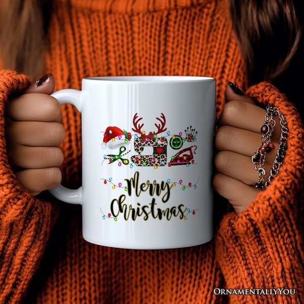 Personalized Mug Sewing Buffalo Plaid Christmas, Clothing Stylist Gift Personalized Mug Sewing Buffalo Plaid Christmas, Clothing Stylist Gift