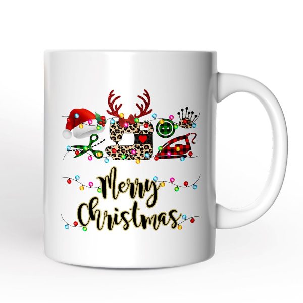 Personalized Mug Sewing Buffalo Plaid Christmas, Clothing Stylist Gift Personalized Mug Sewing Buffalo Plaid Christmas, Clothing Stylist Gift