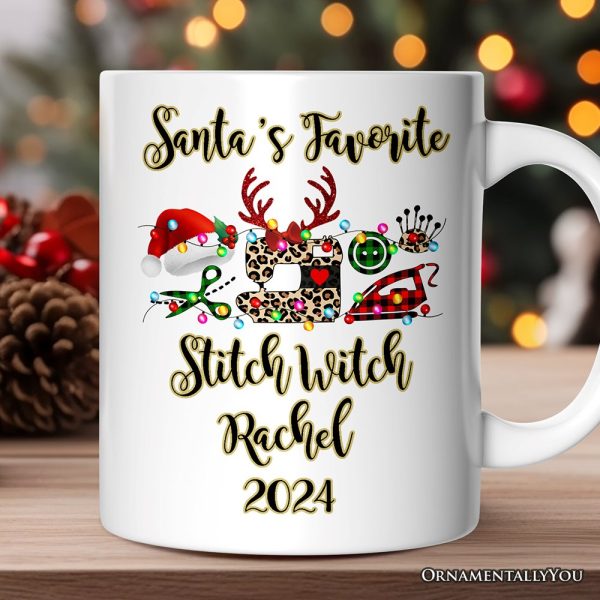 Personalized Mug Sewing Buffalo Plaid Christmas, Clothing Stylist Gift Personalized Mug Sewing Buffalo Plaid Christmas, Clothing Stylist Gift