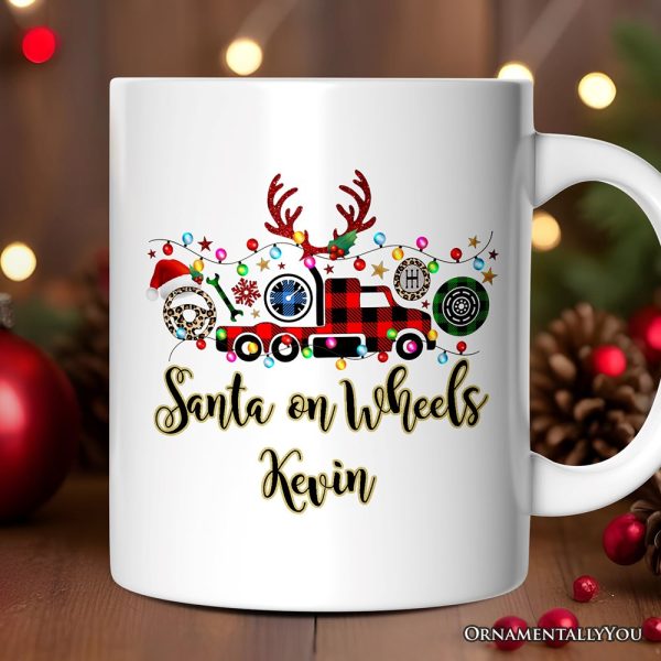 Personalized Mug Truck Driver and Logistics Buffalo Plaid Christmas, Freight Delivery and Dispatcher Gift Personalized Mug Truck Driver and Logistics Buffalo Plaid Christmas, Freight Delivery and Dispatcher Gift