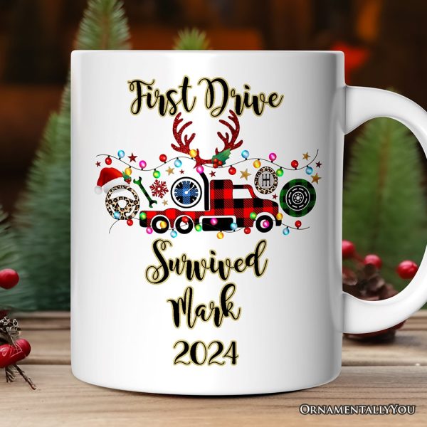 Personalized Mug Truck Driver and Logistics Buffalo Plaid Christmas, Freight Delivery and Dispatcher Gift Personalized Mug Truck Driver and Logistics Buffalo Plaid Christmas, Freight Delivery and Dispatcher Gift